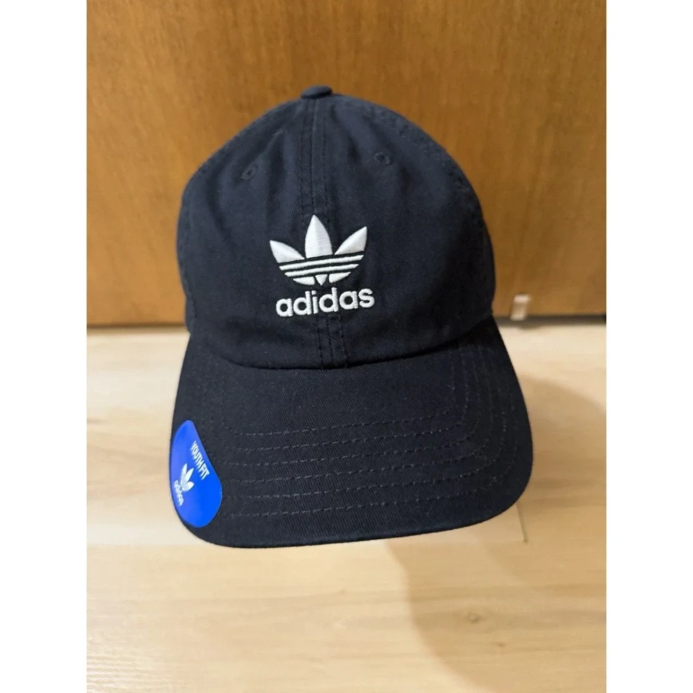 Adidas Originals Hat Cap Adjustable Snapback Black White Youth Fit OSFM NEW